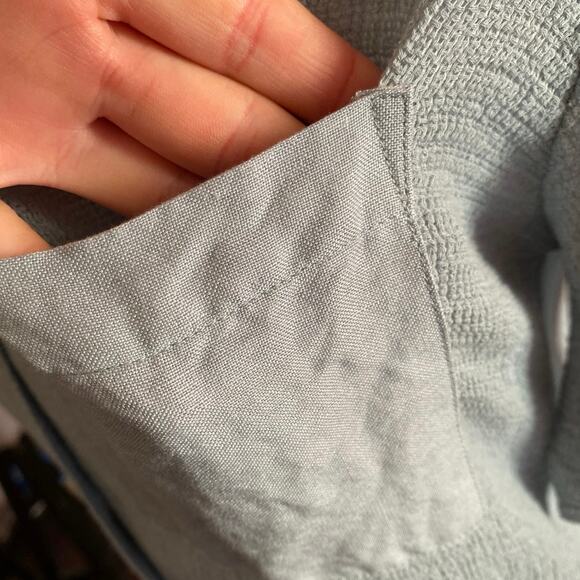 Soft Surroundings Gauzy Textured Cotton Light Blue Top XS Short Sleeve Tunic - Picture 11 of 11